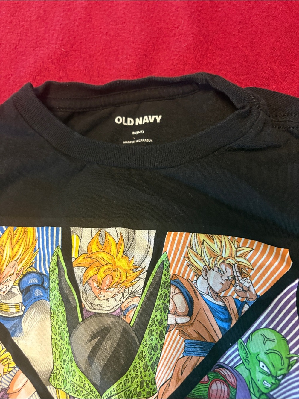 Old Navy Black Dragon Ball Z Panel Graphic Tee